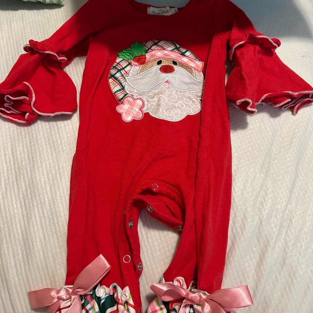 Festive Red Santa Kids One Piece